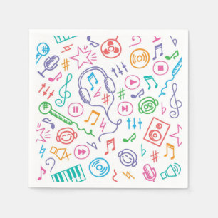 Music pattern napkin