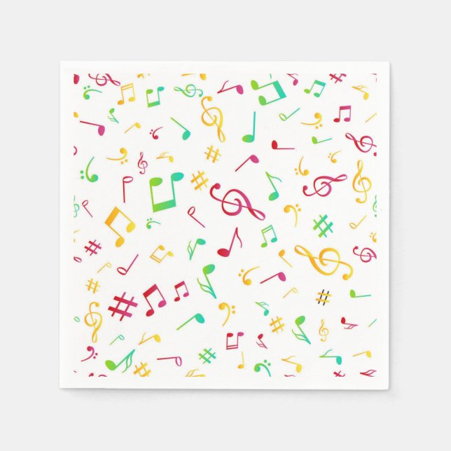 Music pattern napkin (Front)