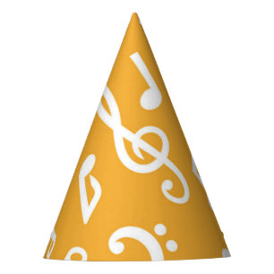 Music pattern party hat