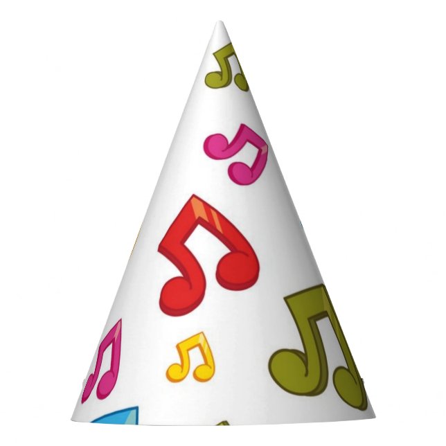 Music pattern party hat (Front)