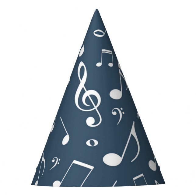 Music pattern party hat (Front)