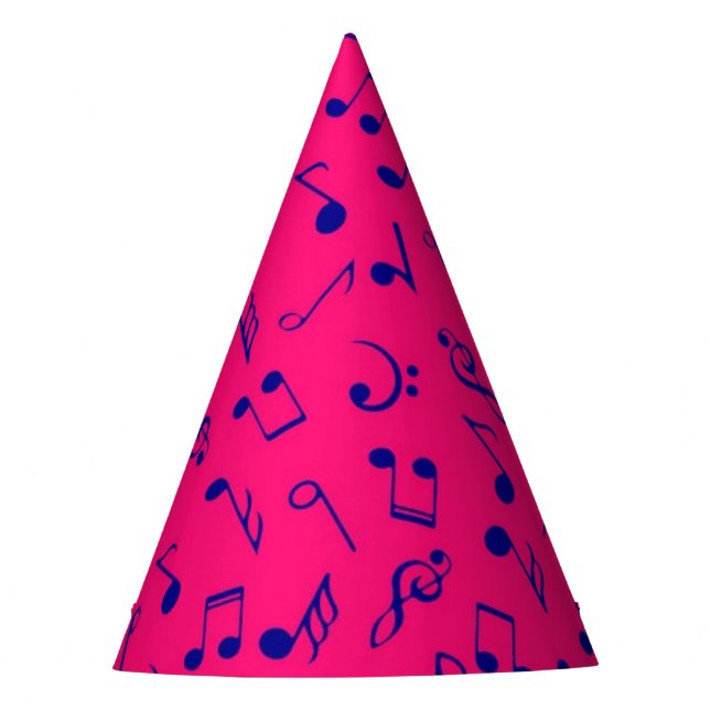 Music pattern party hat (Front)