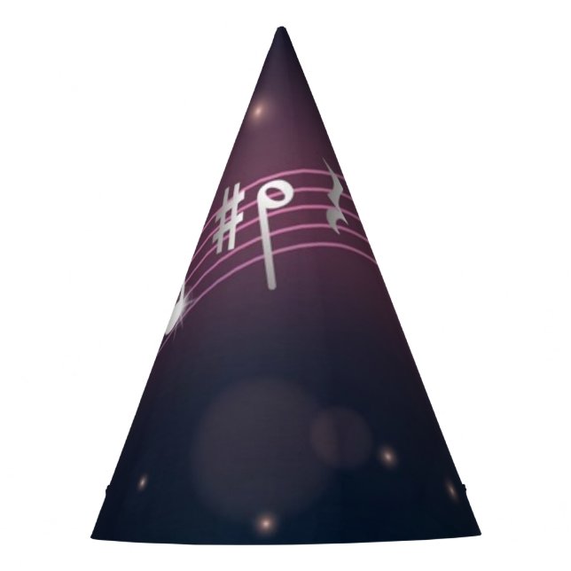 Music pattern party hat (Front)