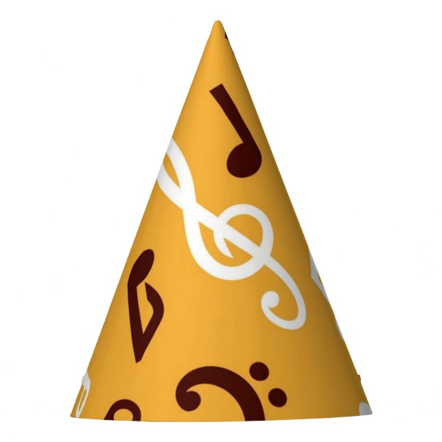 Music pattern party hat (Front)