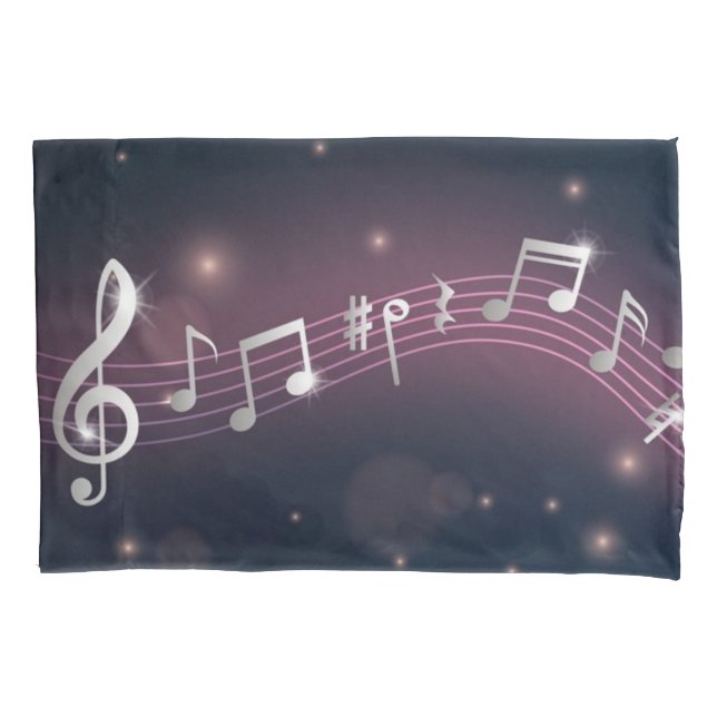 Music pattern pillowcase (Front)