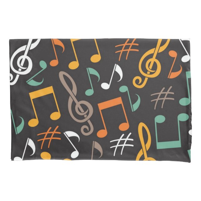 Music pattern pillowcase (Front)