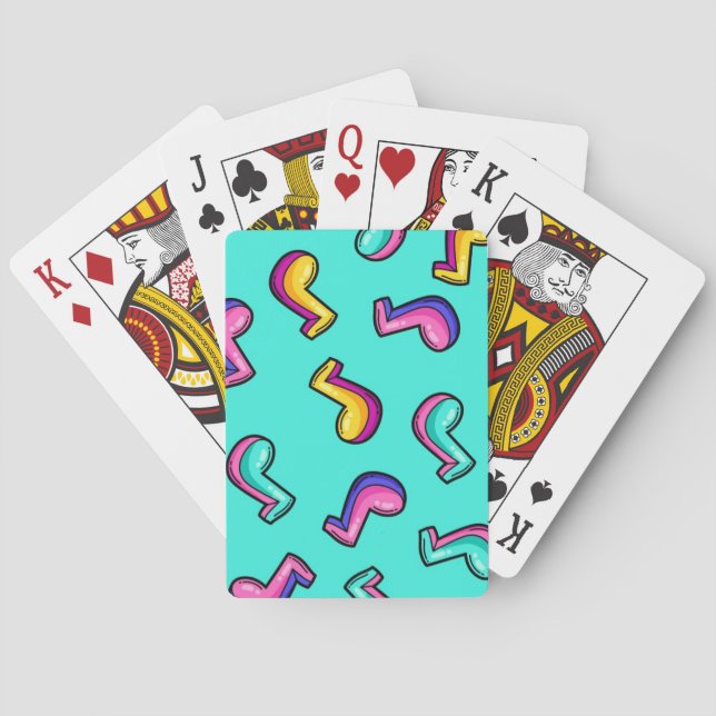 Music pattern playing cards (Back)