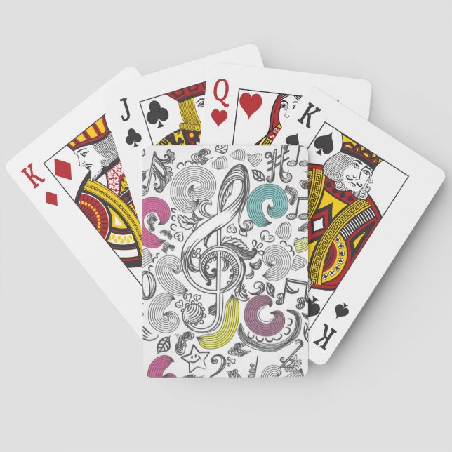 Music pattern playing cards (Back)