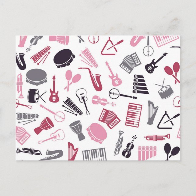 Music pattern postcard (Front)