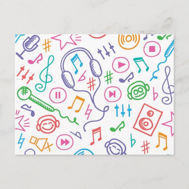 Music pattern postcard (Front)