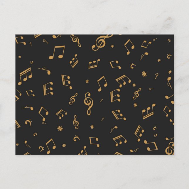 Music pattern postcard (Front)