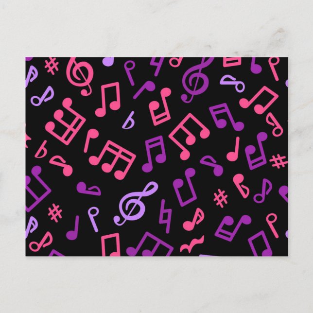 Music pattern postcard (Front)