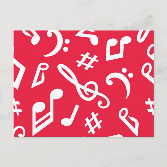 Music pattern postcard (Front)