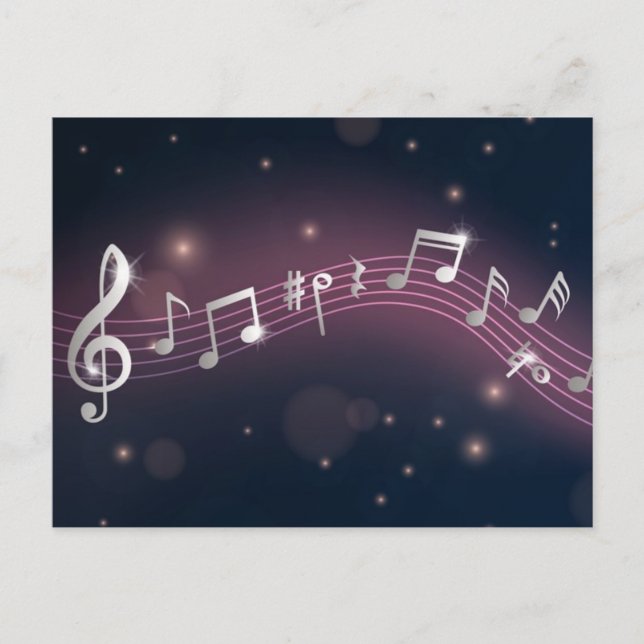 Music pattern postcard (Front)