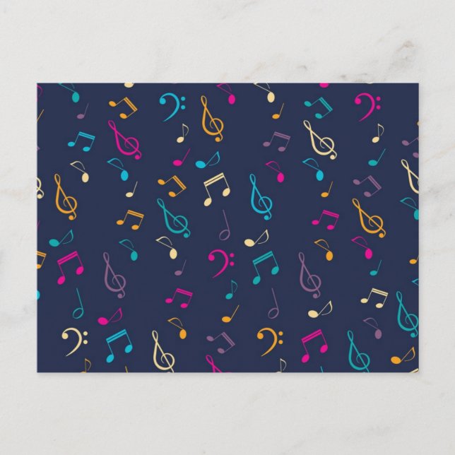 Music pattern postcard (Front)