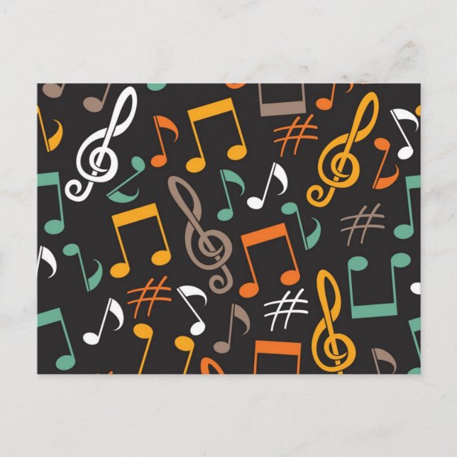 Music pattern postcard (Front)
