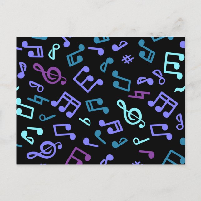 Music pattern postcard (Front)