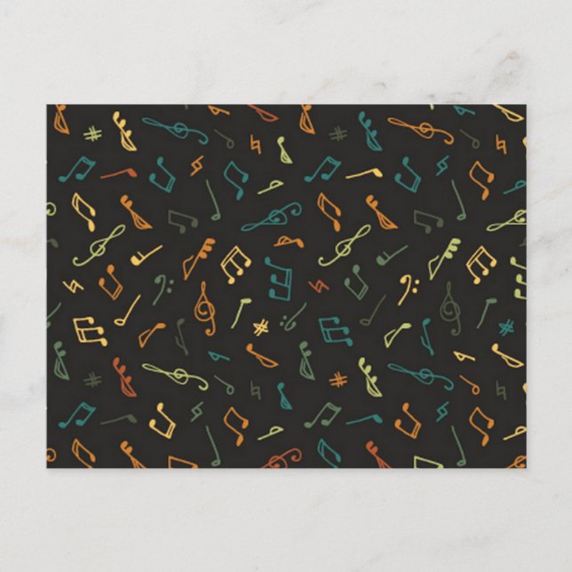 Music pattern postcard (Front)