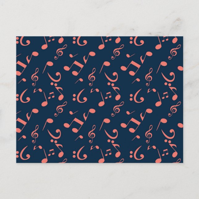 Music pattern postcard (Front)