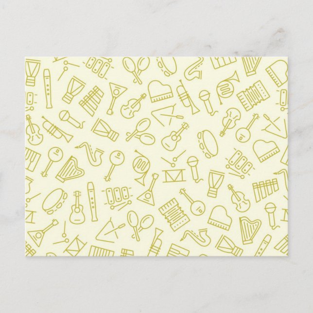 Music pattern postcard (Front)