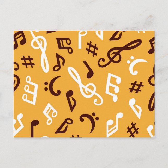 Music pattern postcard (Front)