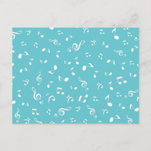 Music pattern postcard