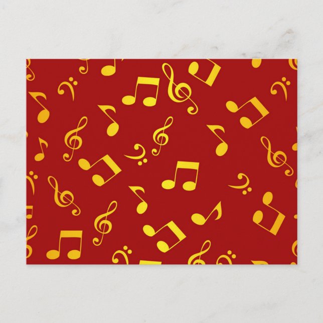 Music pattern postcard (Front)