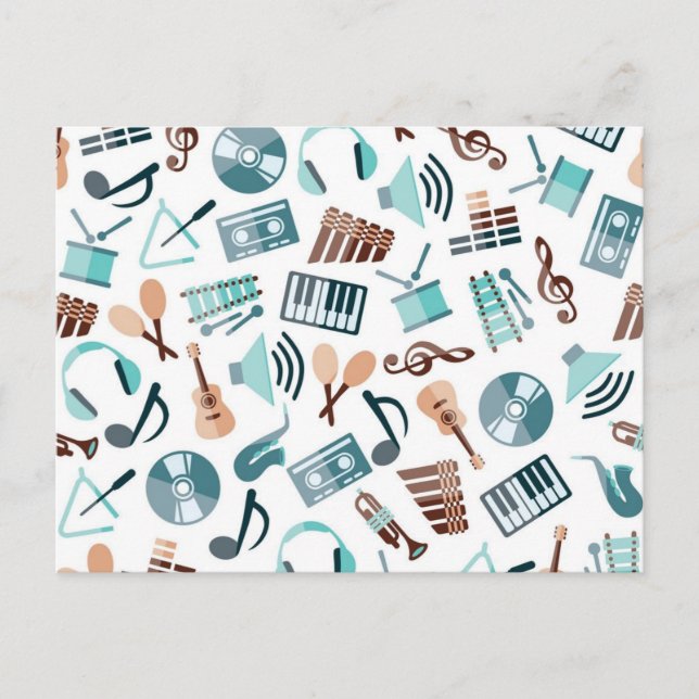 Music pattern postcard (Front)