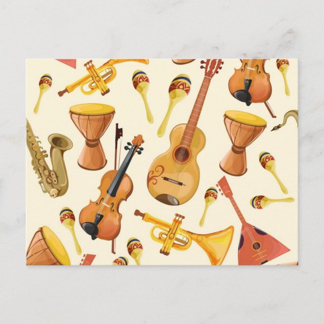 Music pattern postcard (Front)