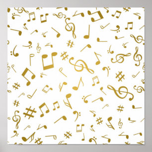 Music pattern poster