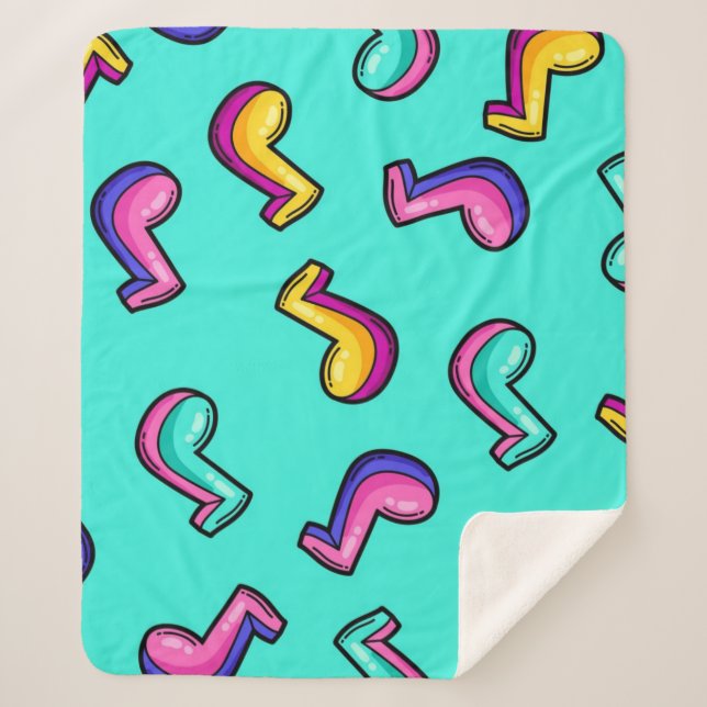 Music pattern sherpa blanket (Front)