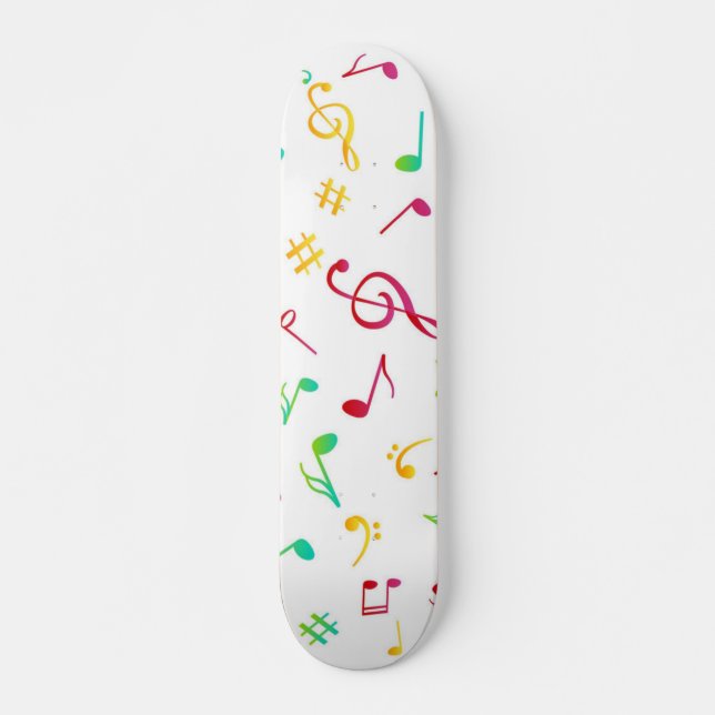 Music pattern skateboard (Front)