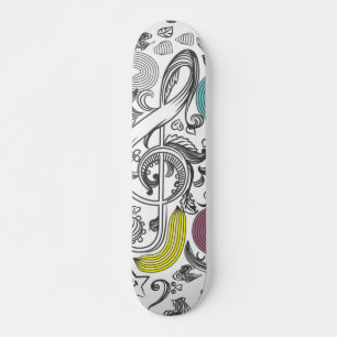 Music pattern skateboard