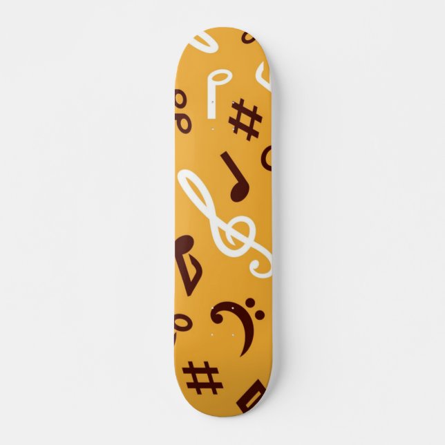 Music pattern skateboard (Front)
