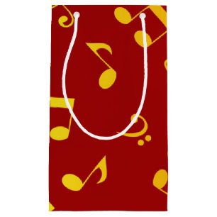 Music pattern small gift bag