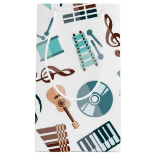 Music pattern small gift bag