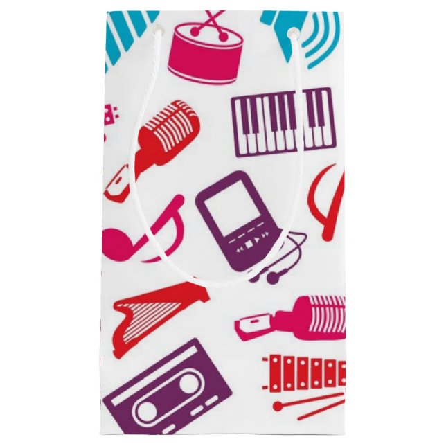 Music pattern small gift bag (Front)
