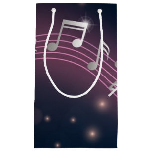 Music pattern small gift bag