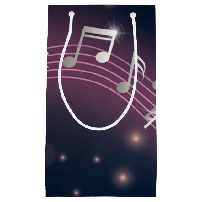 Music pattern small gift bag (Front)