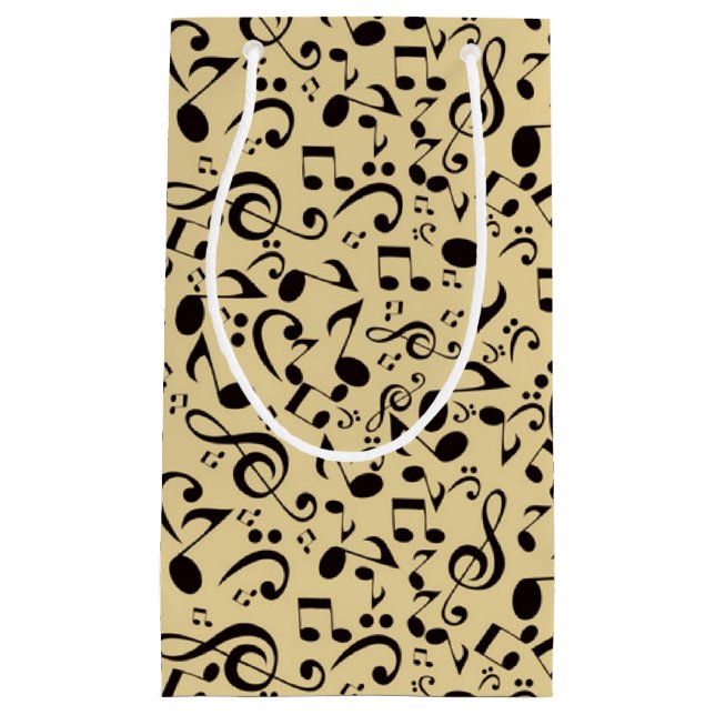 Music pattern small gift bag (Front)