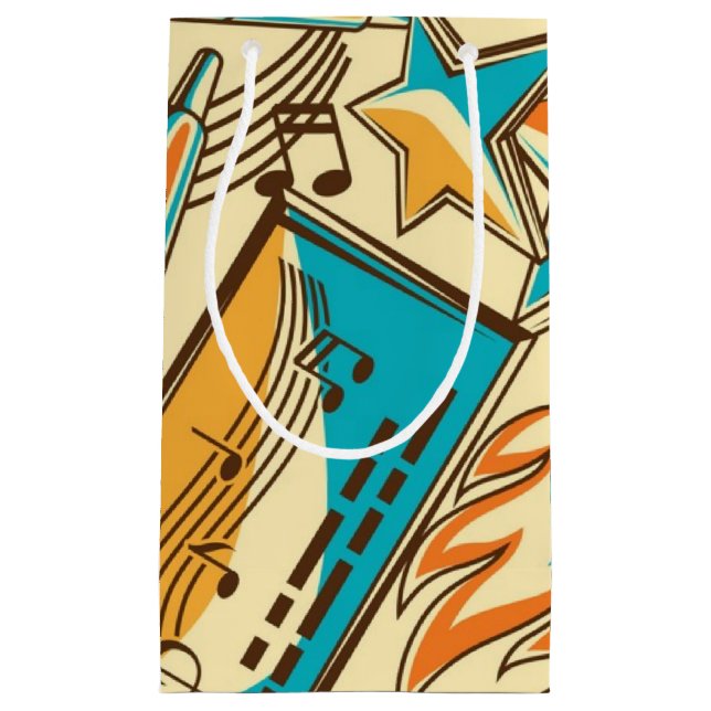 Music pattern small gift bag (Front)