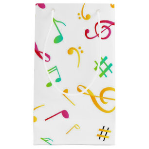 Music pattern small gift bag