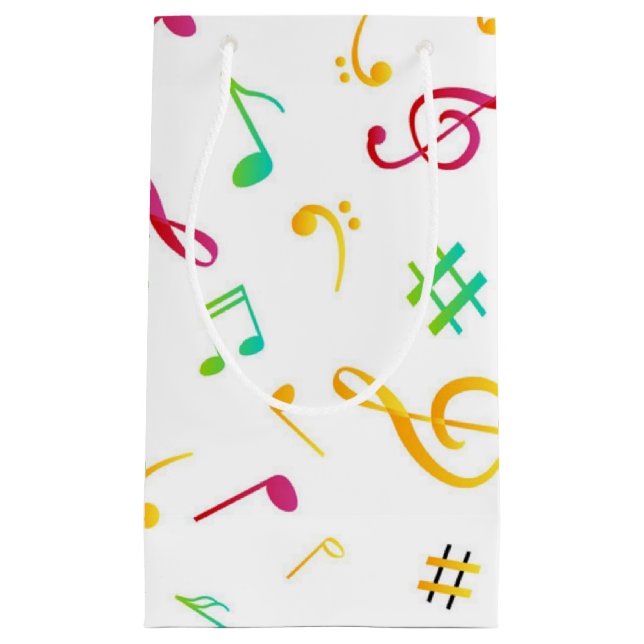 Music pattern small gift bag (Front)