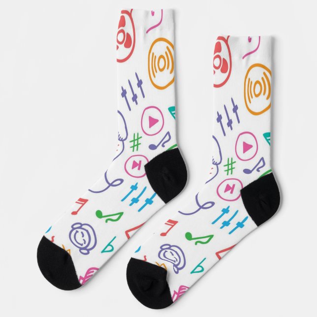 Music pattern socks (Left)