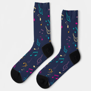Music pattern socks