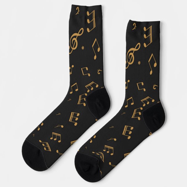 Music pattern socks (Left)