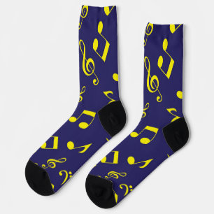 Music pattern socks