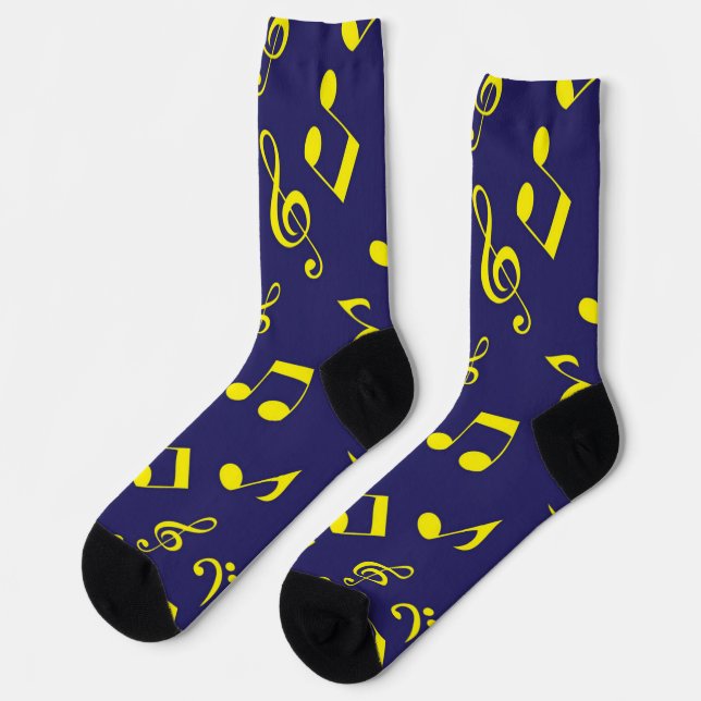 Music pattern socks (Left)