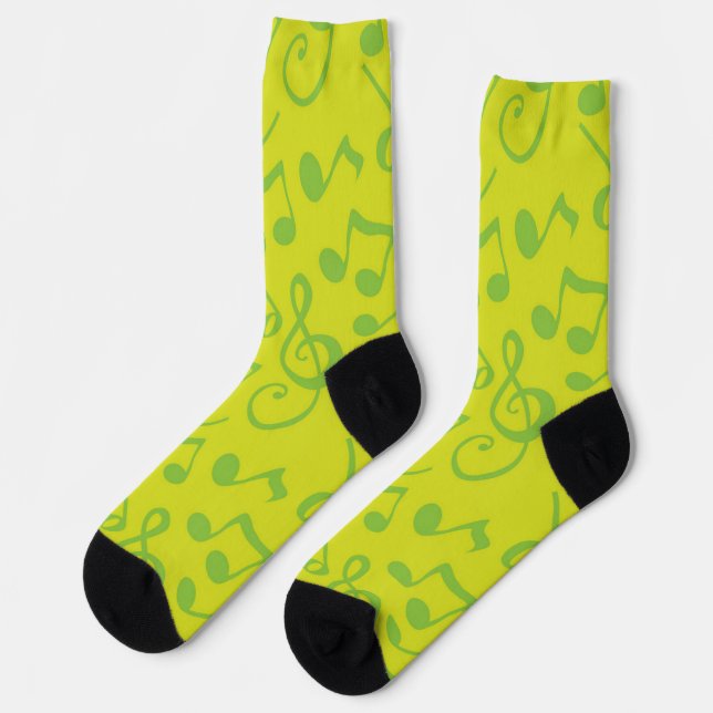Music pattern socks (Left)