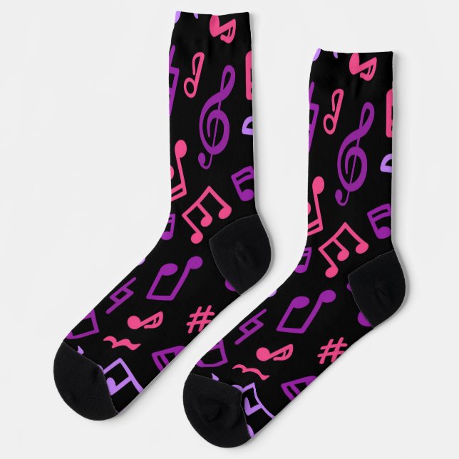 Music pattern socks (Left)